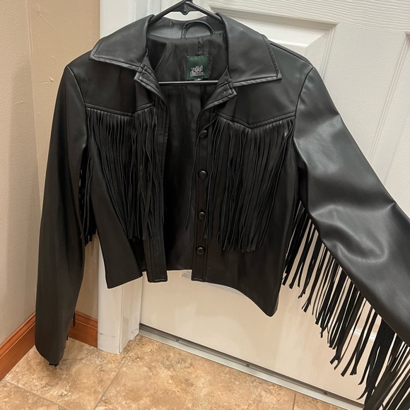 Leather fringe jacket - Picture 2 of 3